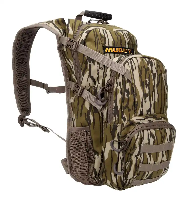 Muddy Pro 1075 Hunting Pack Mossy Oak Bottomland Polyester Zipper/Buckles Closure