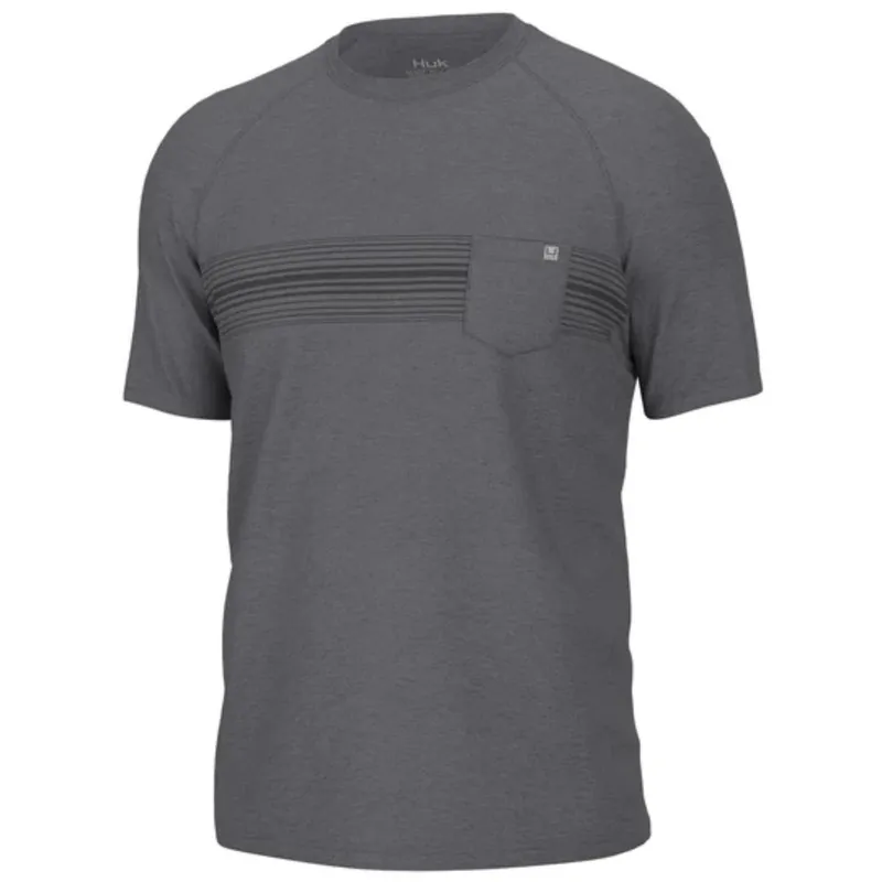 Huk Men‘s Waypoint Baraboo Strip S/S Crew T-Shirt - Night Owl