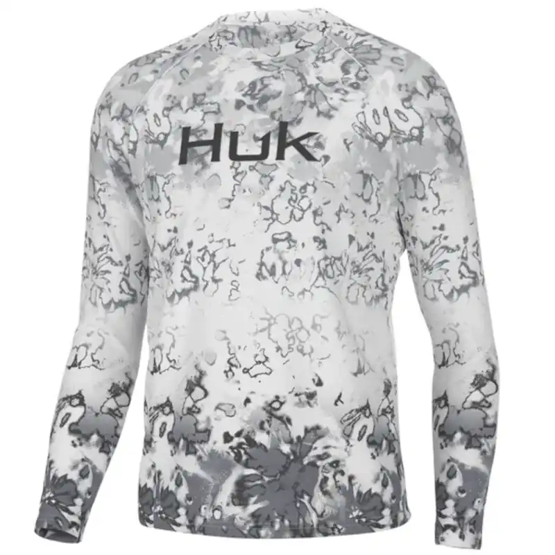 Huk Men‘s America Fin Fade Pursuit L/S Fishing Shirt - Harbor Mist
