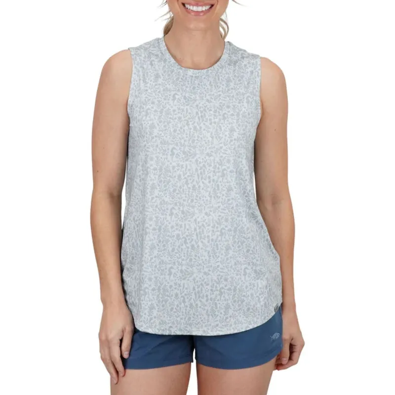 Aftco Women‘s Sandbar Sun Protection Tank-Harbor Grey