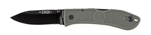 Ka-Bar Dozier Hunter 3" Folding Drop Point Plain Japanese AUS-8A SS Blade Zytel Foliage Green Handle