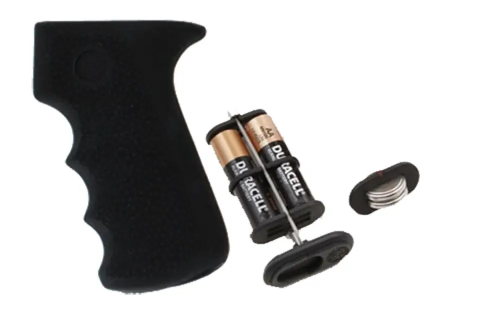Hogue Rubber Grip Cobblestone Black Rubber Finger Grooves & Storage AK-47, AK-74 (Batteries Not Included)