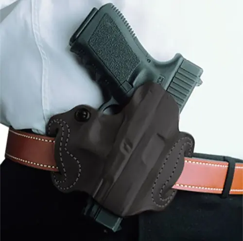 DeSantis Gunhide Thumb Break Mini Slide OWB Black Leather Belt Slide Fits Kel-Tec PMR30 RH