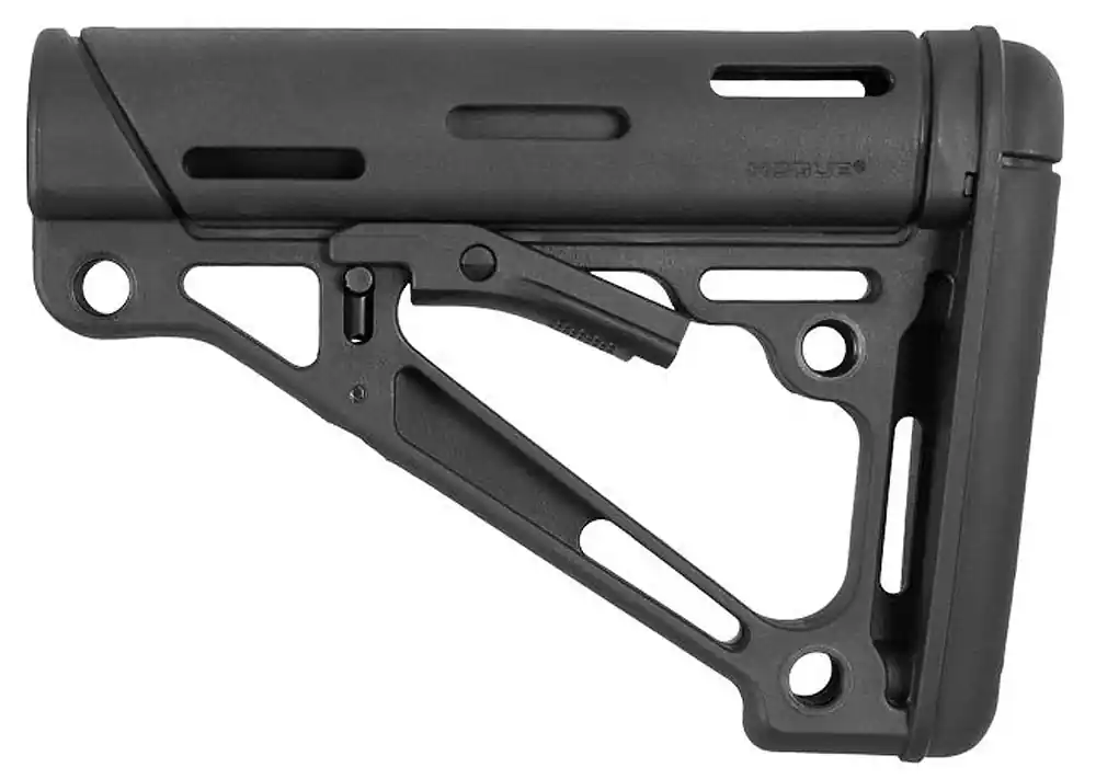 Hogue OverMolded Collapsible Buttstock for AR15, M16, M4 with Commercial Tube (Tube Not Included)