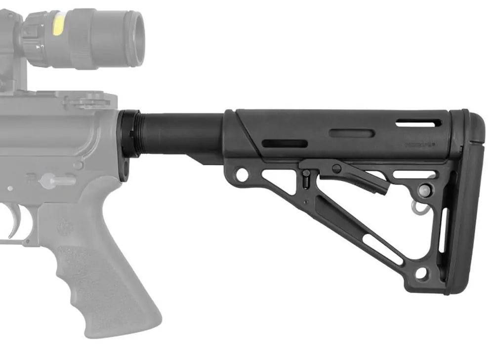 Hogue OverMolded Collapsible Buttstock Mil-Spec Tube for AR15, M16, M4