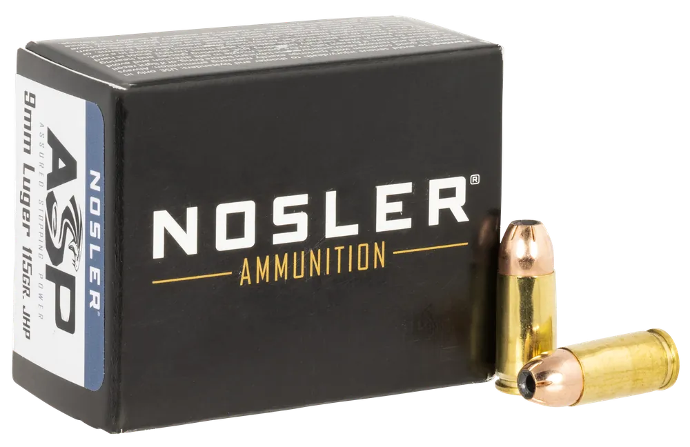 Nosler Assured Stopping Power 9mm Luger 115 Gr. Jacketed Hollow Point 20/Box