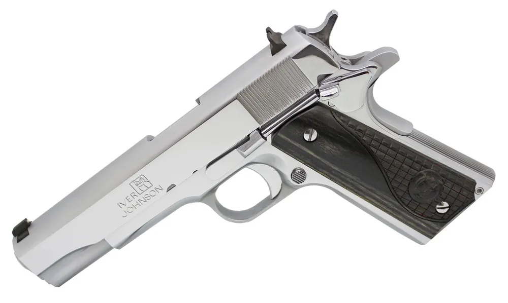 Iver Johnson Arms 1911 A1 Government 70 Series 45 ACP Pistol 5" Chrome 1911CHRW