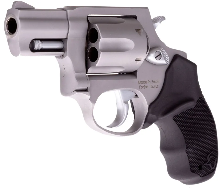 Taurus 856 Defender 38 Special +P Caliber with 2" Barrel, 6rd Capacity Cylinder, Overall Matte Finish Stainless Steel & Walnut Grip