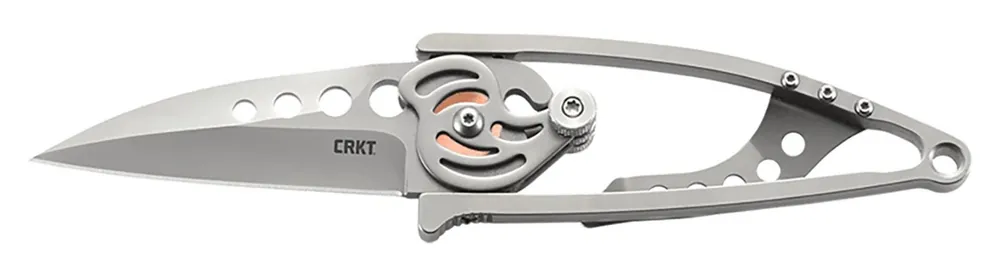 CRKT Snap Lock 2.55" Folding Drop Point Plain Bead Blasted SS Blade Stainless Steel Handle