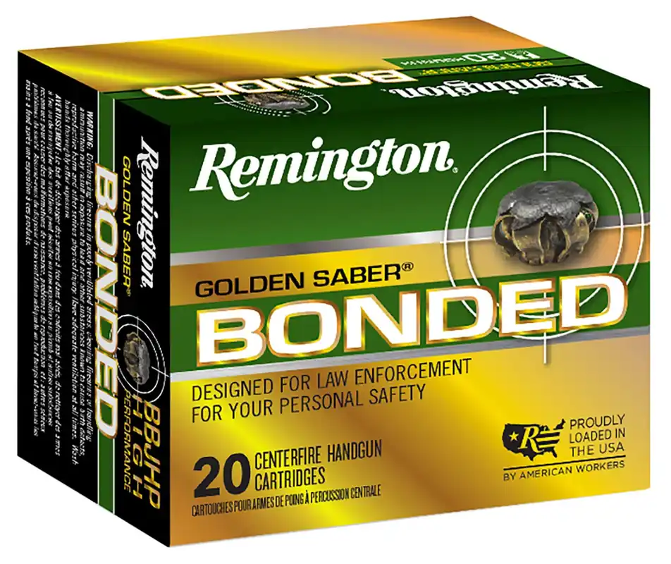 Remington Ammunition Golden Saber Bonded 10mm Auto 180 Gr. Bonded Brass Jacketed Hollow Point (BBJHP) 20/Box