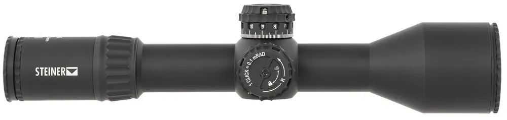 Steiner T6Xi Black 3-18x56mm 34mm Tube Illuminated SCR2 MIL Reticle First Focal Plane Features Throw Lever