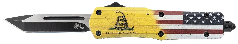 Templar Knife Don‘t Tread on Me Gen II Small 2.75" OTF Plain Black Oxide SS Blade