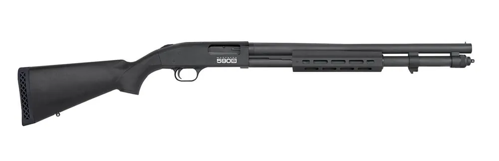 Mossberg 590S Tactical 12 Gauge 13+1(1.75") 8+1(2.75") 7+1(3") 3" Chamber 20" Barrel, Matte Blued Metal Finish
