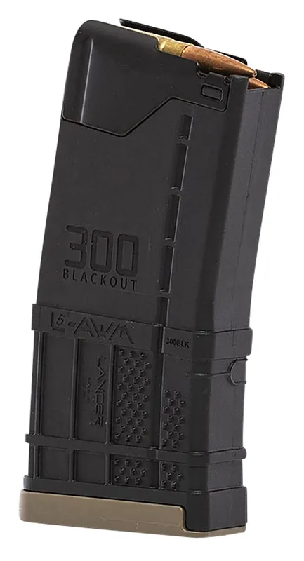 Lancer L5AWM Blackout 300 Blackout 20rd AR-15 Opaque Black Polymer Magazine
