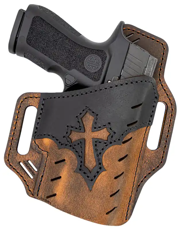 Versacarry Guardian Arc Angel Edition OWB Size 02 Black/Brown Leather Belt Slide RH