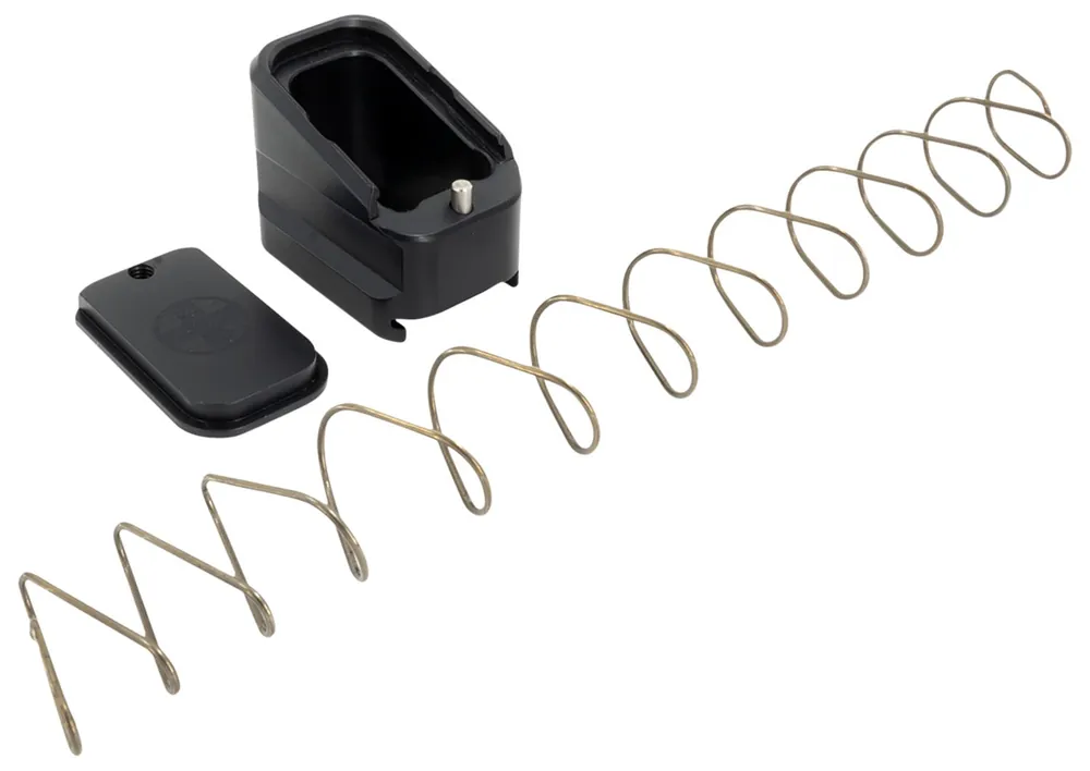 Shield Arms Magazine Extension for Full Size Glock, 5rd (9mm), 4rd (40S&W), Black Aluminum