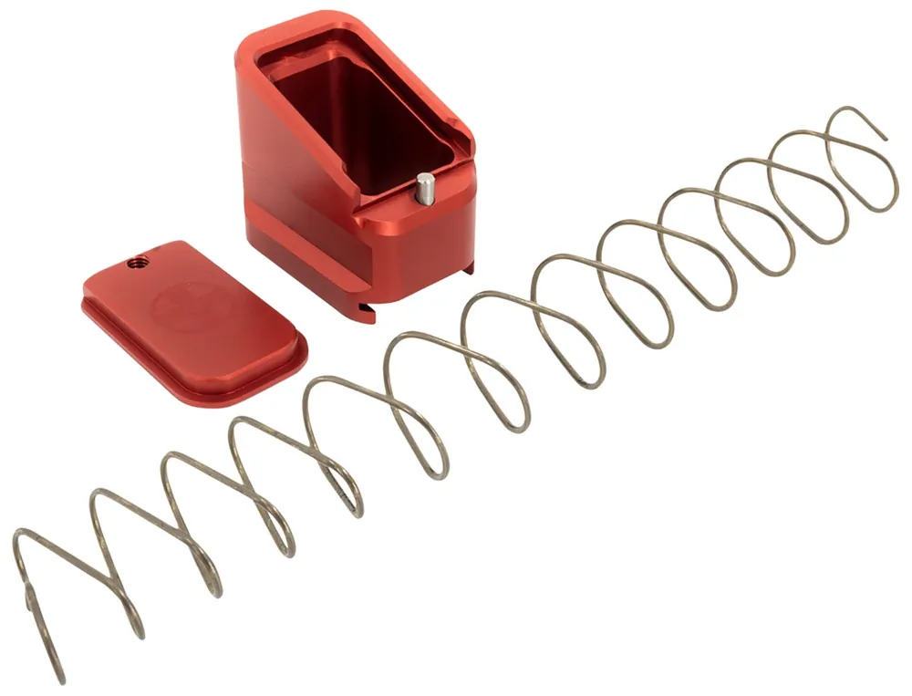 Shield Arms Magazine Extension for CZ P10-C/P07, 5rd (9mm), 4rd (40S&W), Red Aluminum
