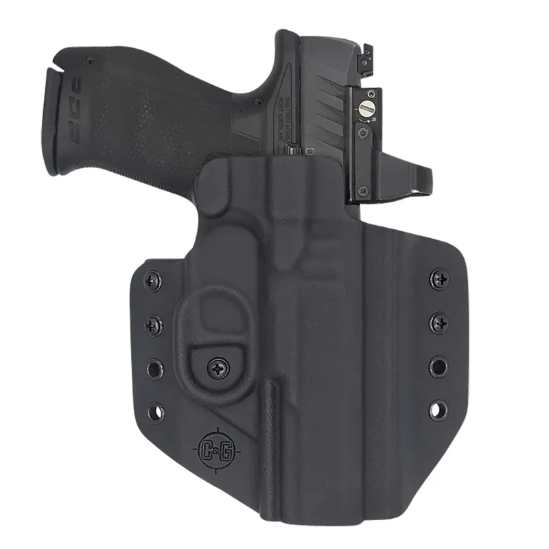 C&G Holsters Covert OWB Black Kydex Belt Loop Fits Walther PDP 4.5" RH