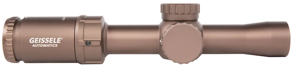 Geissele Automatics Super Precision Desert Dirt Anodized 1-6x 26mm 30mm Tube Illuminated DMRR-1 Reticle