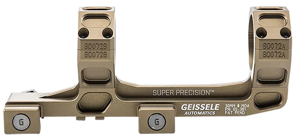 Geissele Automatics Super Precision Scope Mount/Ring Combo Extended Desert Dirt Aluminum