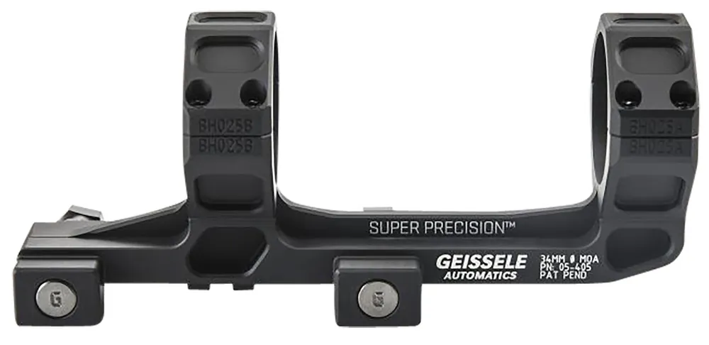 Geissele Automatics Super Precision Scope Mount/Ring Combo Extended Black Anodized Aluminum