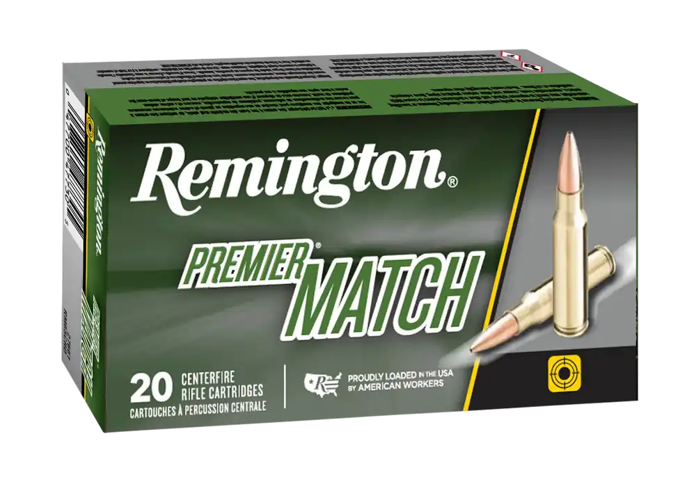 Remington Ammunition Premier Match 6.5 Creedmoor 107 gr Sierra MatchKing Hollow Point Boat-Tail 20 Bx/ 10 Cs