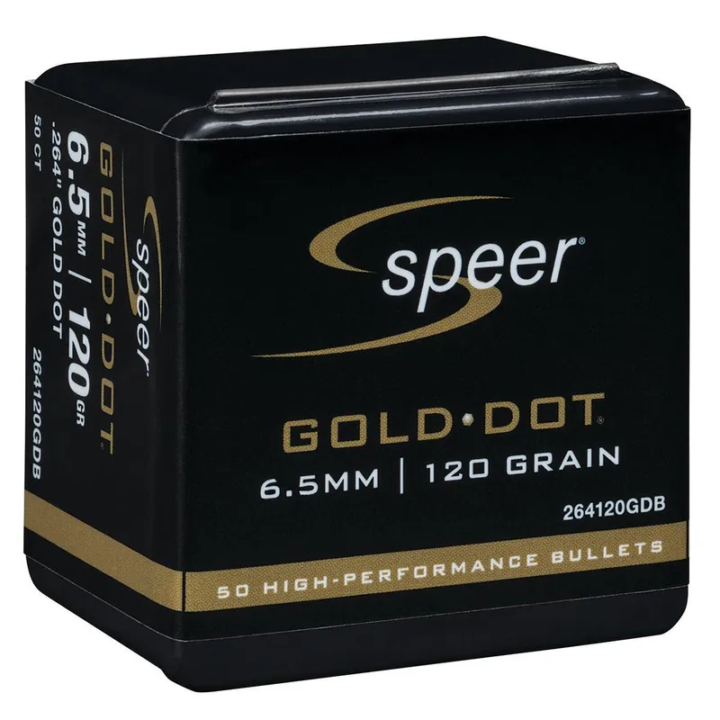 Speer Gold Dot 6.5mm 120 Gr Bonded Soft Point 50/Box