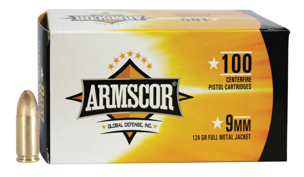 Armscor Pistol Ammo Value Pack 9mm Luger 124 Gr FMJ 100/Box