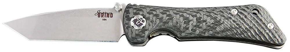 Southern Grind Spider Monkey 3.25" Folding Tanto Plain Satin S35VN SS Blade 4.19" Black Textured Carbon Fiber Handle Includes Pocket Clip