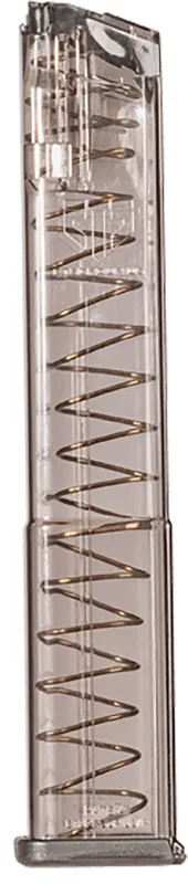 ETS Group Pistol Mags Clear Extended with Gen2 Floor Plate 32rd 9mm Luger for Glock 34,17,26,19,45,19x,18