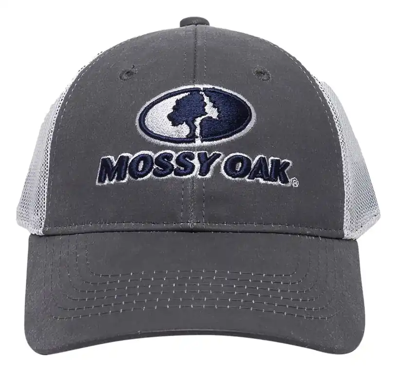 Outdoor Cap Mossy Oak Charcoal/White Adjustable Snapback OSFA Heavy Structured