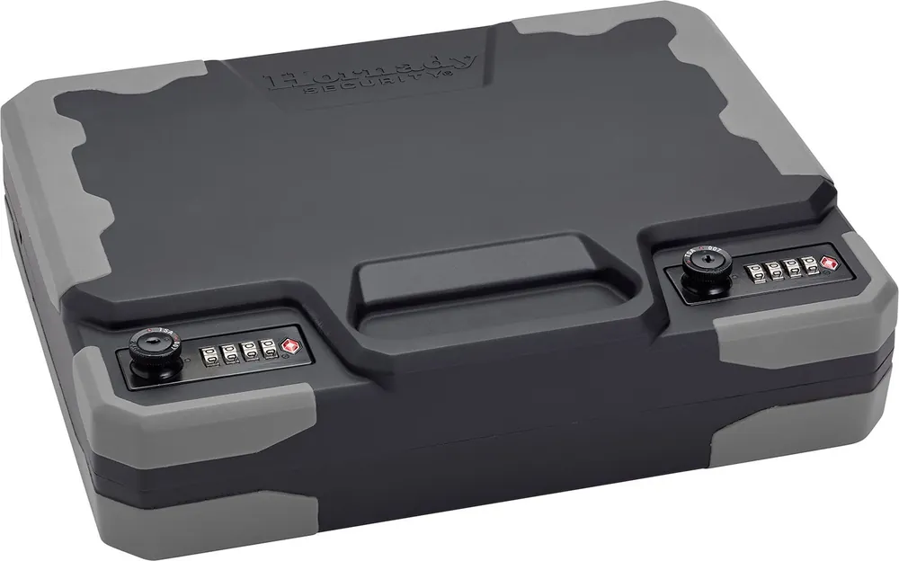 Hornady TrekLite Lock Box XXL Combination Key Entry Black Holds 2 Handguns Polycarbonate