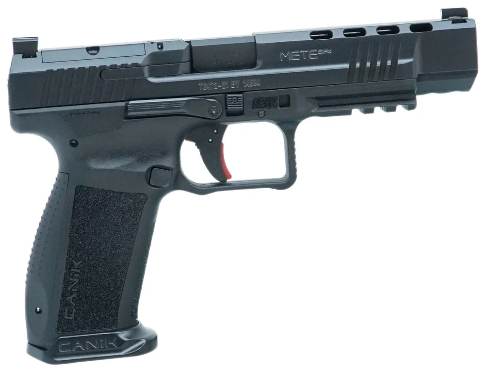 Canik Mete SFx 9mm Luger 18+1/20+1 5.20" Black Frame w/Picatinny Accessory Rail Serrated Optic Cut Steel Slide w/Nitride Finish HG6594N