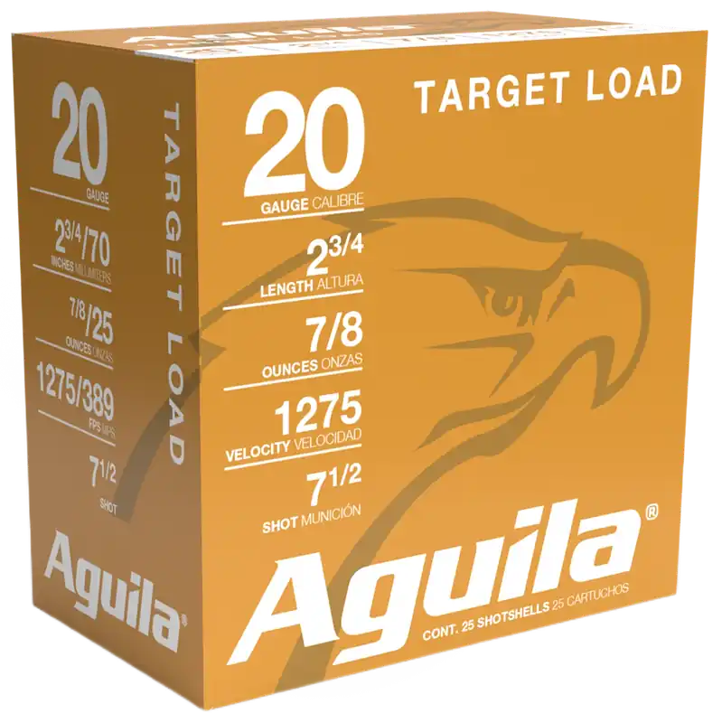 Aguila Target Load Competition 20 Ga 2.75" 7/8 oz 7.5 Lead Shot 25 Shells Per Box