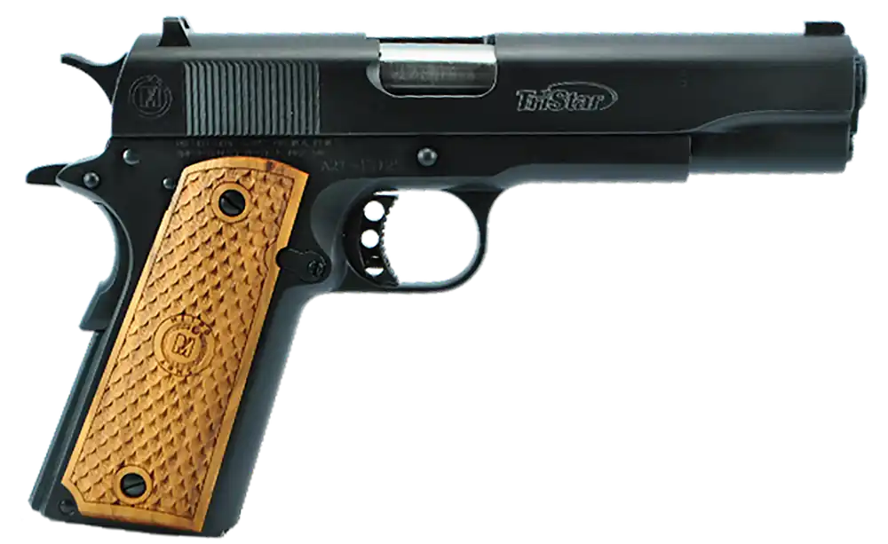 TriStar American Classic Government 1911 9mm 10+1 5" Steel Barrel Blued Steel Slide/Frame Grip/Thumb Safety Wood Grips 85604