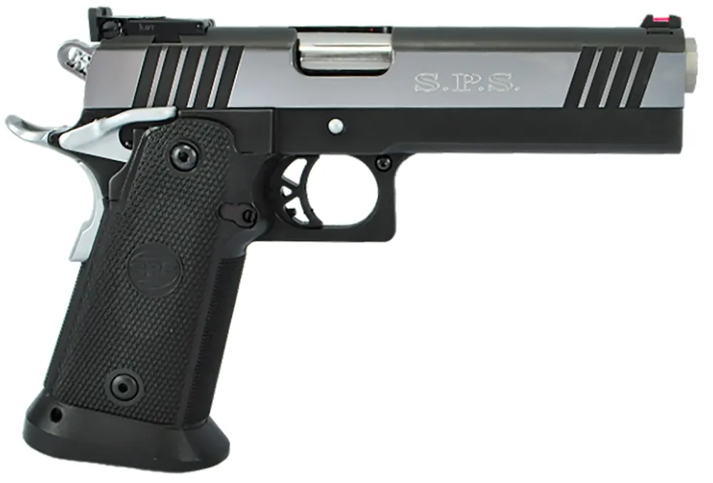 TriStare SPS Pantera 1911 9mm Luger 18+1, 5" Stainless Steel Barrel, Black Chrome Serrated Steel Slide