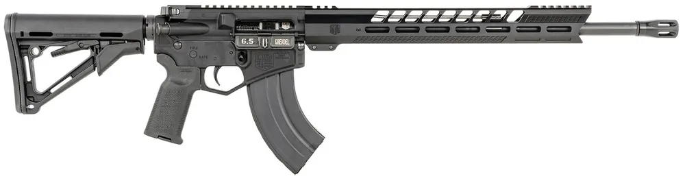 Diamondback DB15 6.5 Grendel 5+1/28+1 18" Chromoly Barrel Alum Flat Top Receiver M-Lok Handguard Adj Stock Black DB1732N001