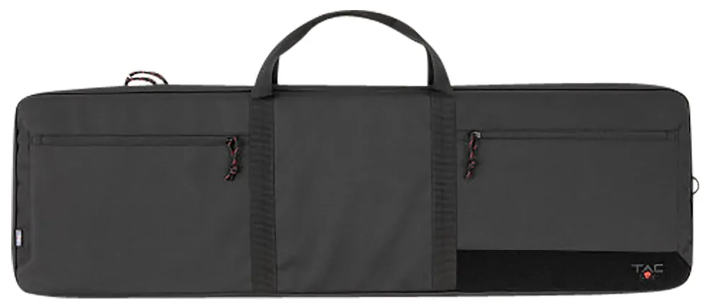 Tac Six Division Tactical Case made of Black 600D Polyester with Lockable Zippers, Workstation/Gun Mat, Storage Pockets & Carry Handle 42 L x 13" H x 2" W Interior Dimensions"