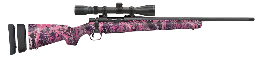 Mossberg Patriot Super Bantam 7mm-08 Rem 20" 5+1 Blued Metal Fluted Bolt/Barrel Muddy Girl Youth Stock 3-9x40mm Scope 28144