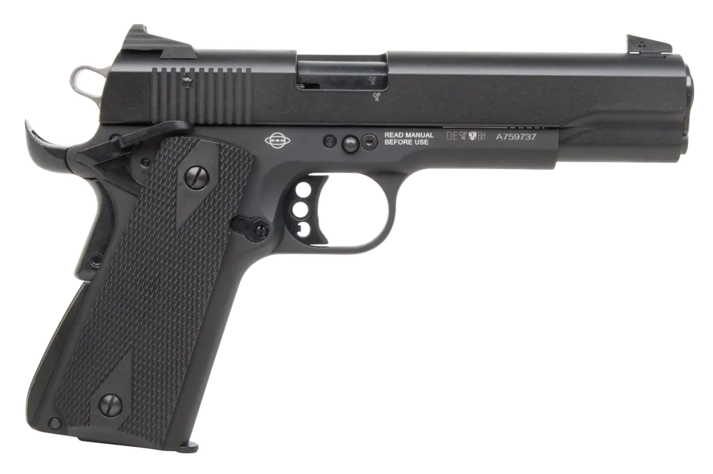 Mauser Rimfire 1911 .22LR 10+1 5" Steel Barrel Aluminum Slide/Frame Black Finish Ambi Thumb Safety Adj Rear Sight 4110602