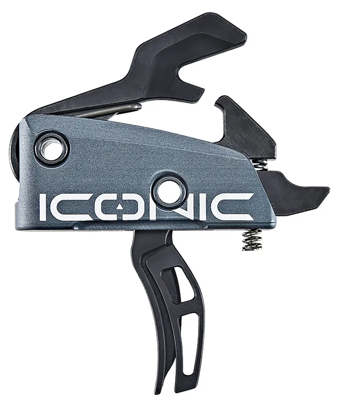 Rise Armament Iconic Two-Stage Curved Trigger, Graphite Gray Finish for AR-15,AR-10