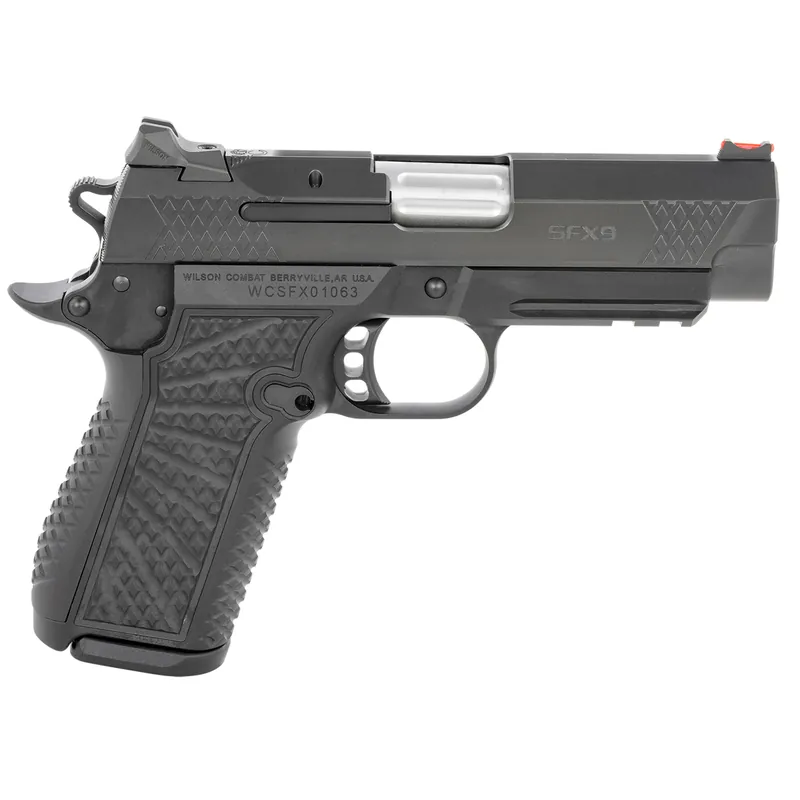 Wilson Combat SFX9 Compact Frame 9mm Luger Pistol 15+1 4" Fluted Barrel Stainless Slide Aluminum Frame Drift Adjustable Rear Sight Black SFXCPR4