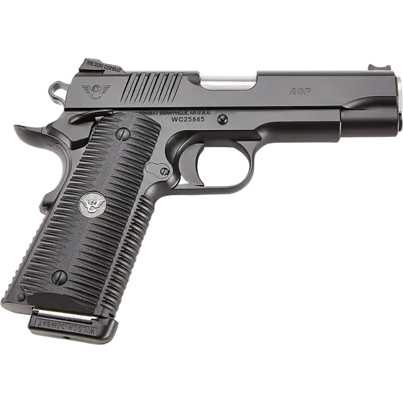 Wilson Combat ACP Full Size .45ACP Pistol 8+1 5" Match Barrel Steel Slide & Frame Ambi Thumb Safety Rear Battlesight SAO Black ACPFS45A