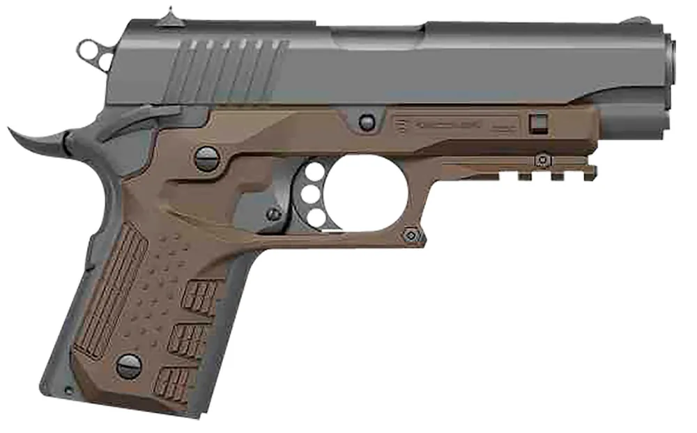 Recover Tactical Grip & Rail System Tan Polymer Picatinny for Compact 1911