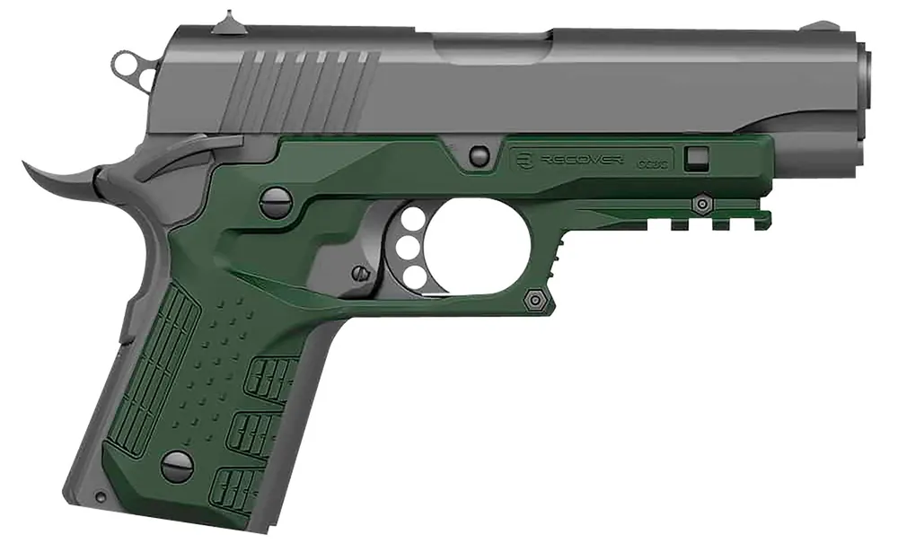 Recover Tactical Grip & Rail System Green Polymer Picatinny Compact 1911