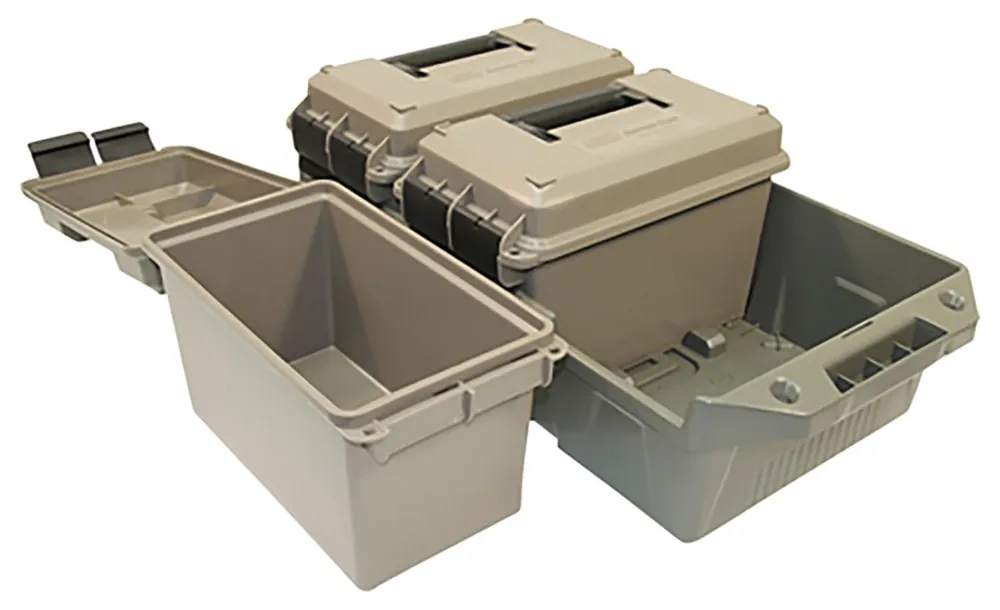 MTM Case-Gard 3-Can Ammo Crate 50 Cal Rifle 13.5" x 7.4" x 8.5" 30 lbs