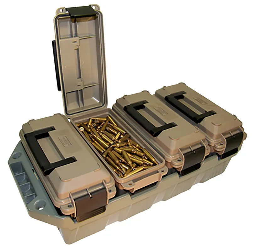 MTM Case-Gard 4-Can Ammo Crate 30 Cal Rifle 5" x 11.3" x 7.2" 15 lbs