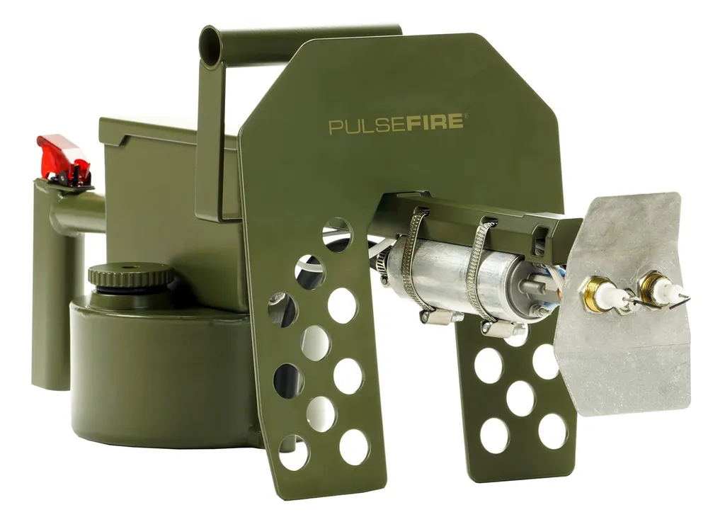 Exothermic Technologies Pulsefire LRT Green Powder Coated Aluminum/Brass/Viton 25 ft Flame Range 25.70"