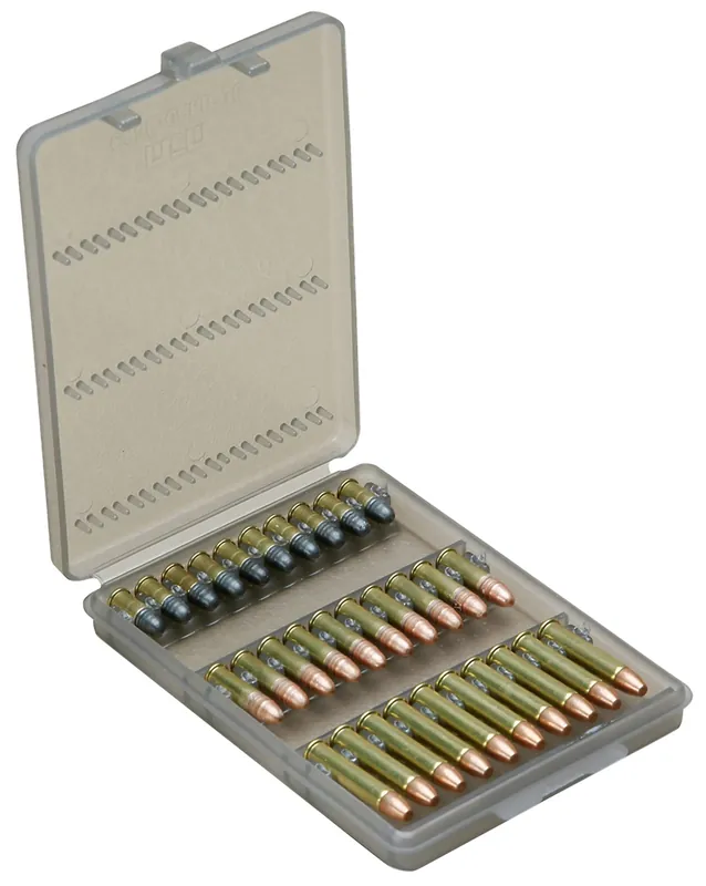 MTM Case-Gard Ammo Wallet 22 LR 17 HM2 Clear Smoke Polypropylene