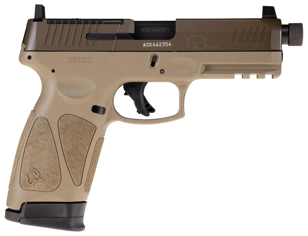 Taurus G3 9mm Luger 17+1 4.50" Threaded Barrel FDE Polymer Frame With Picatinny Acc. Rail 1G3P941TAC